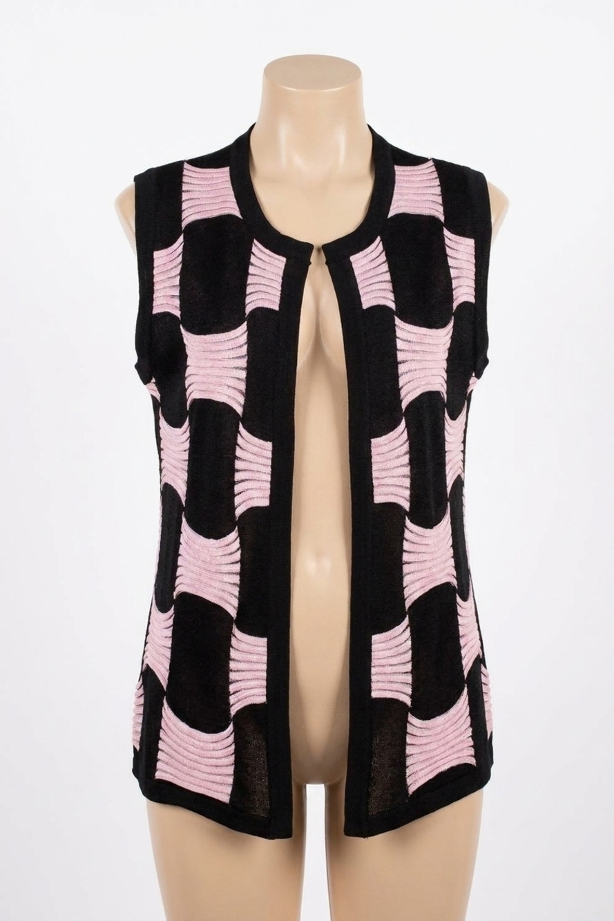 NEW ANGEL mod checker vest in black/pink